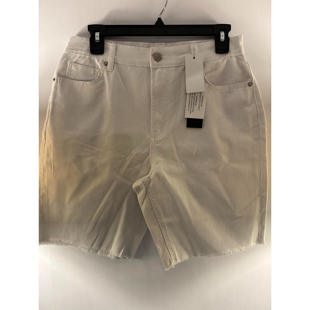 Black Tape Denim Shorts Womens 6 Light Wash Raw Hem Mid‎ Rise Casual